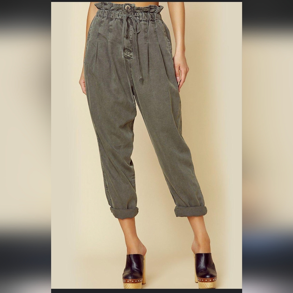 Free People S Margate Pant Relaxed High Waist Grey Boho Tapered Boyfriend Jean